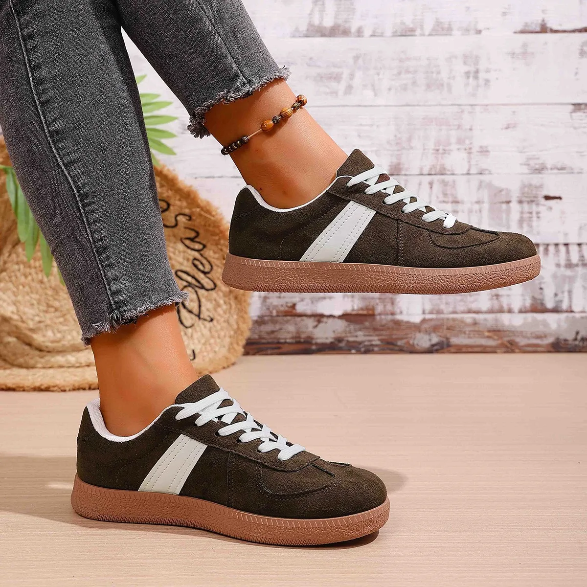 Women's Spring New Classic Solid Color Flat Shoes 2026 Everyday Office Shopping Slip-on Comfortable Vulcanized Shoes Sizes 36-43