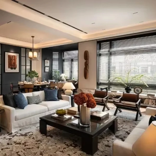 Sanhai الفرنسية الرجعية نمط التصميم الداخلي الطابق خطة غرفة 3D ماكس تقديم البناء المنزلي رسم شقة أنيقة حلم البيت