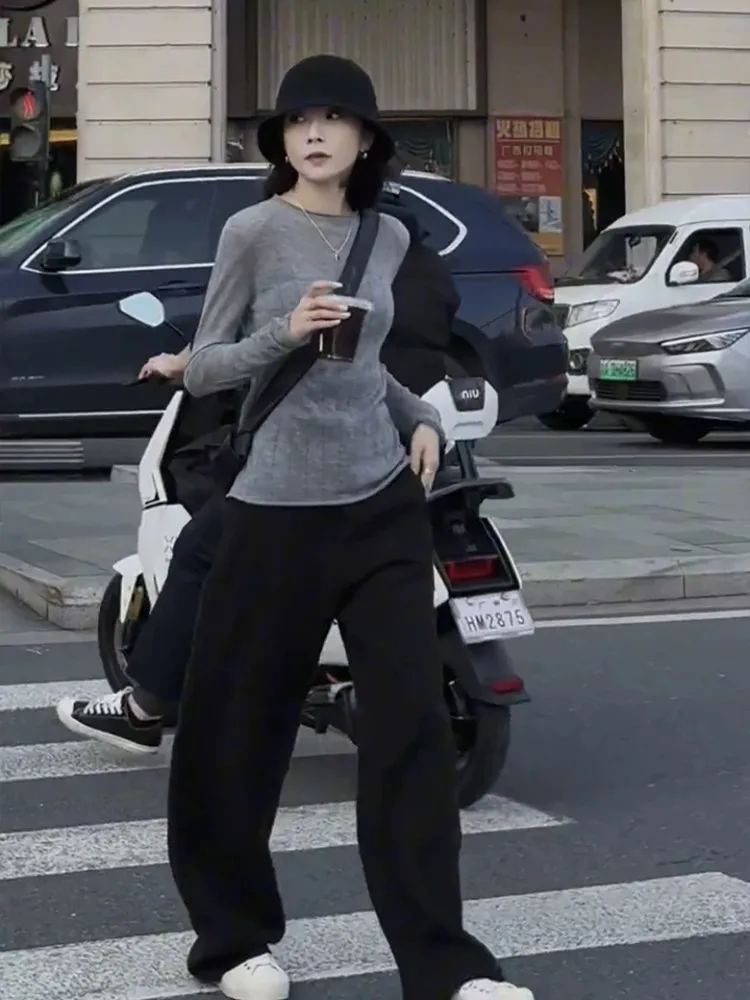 2025 Primavera/Autunno New Fashion Maglione di lana Pullover lavorato a maglia da donna Allentato O-Collo Versione coreana Top a maniche lunghe Abbigliamento femminile