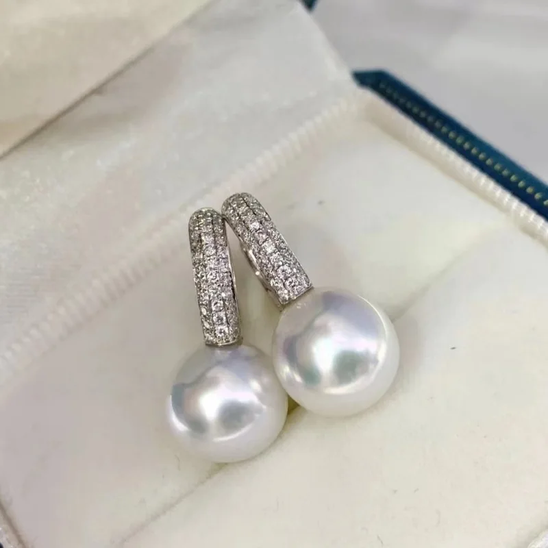 

Hot 9-10mm Natural Genuine Pearls Earrings Stud Earrings for Women Gift Fine Free Shipping with 925 Sterling Silver