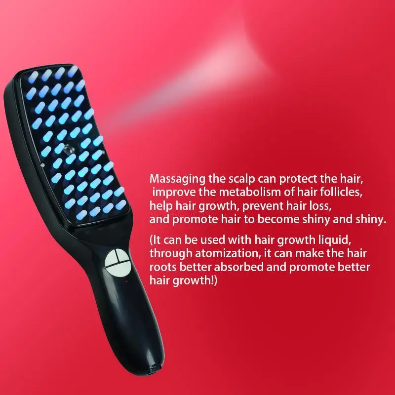 Electric Spray Massage Comb Hair Growth Vibration Head Massager Brush LED Anti Hair Loss Scalp Liquid Medicine Atomizing Comb