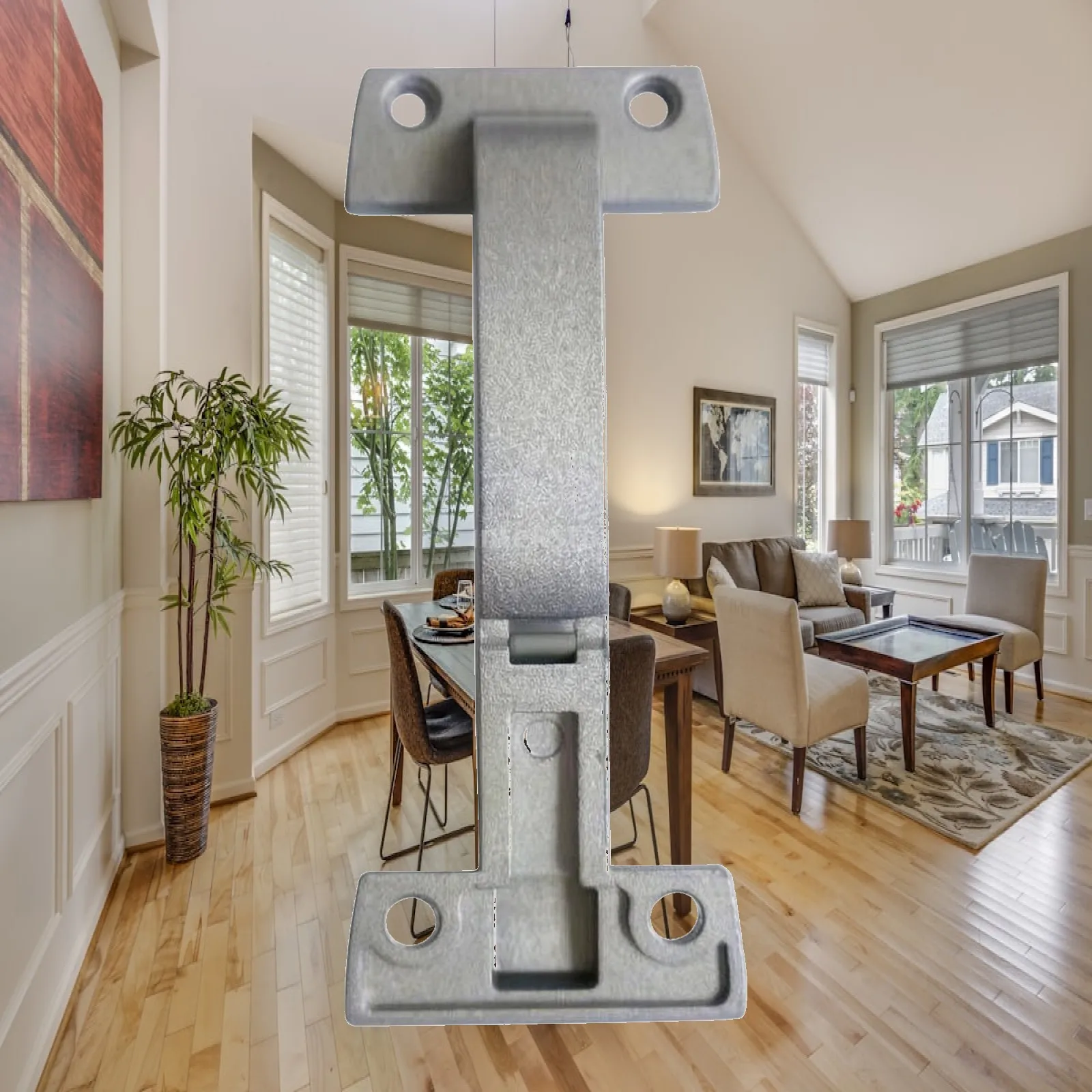 Folding Lift-up Hinge Zinc-Alloy Spring Hinge Bracket Hardware Articulated Heavy Duty for DIYers, Overhead Cabinets