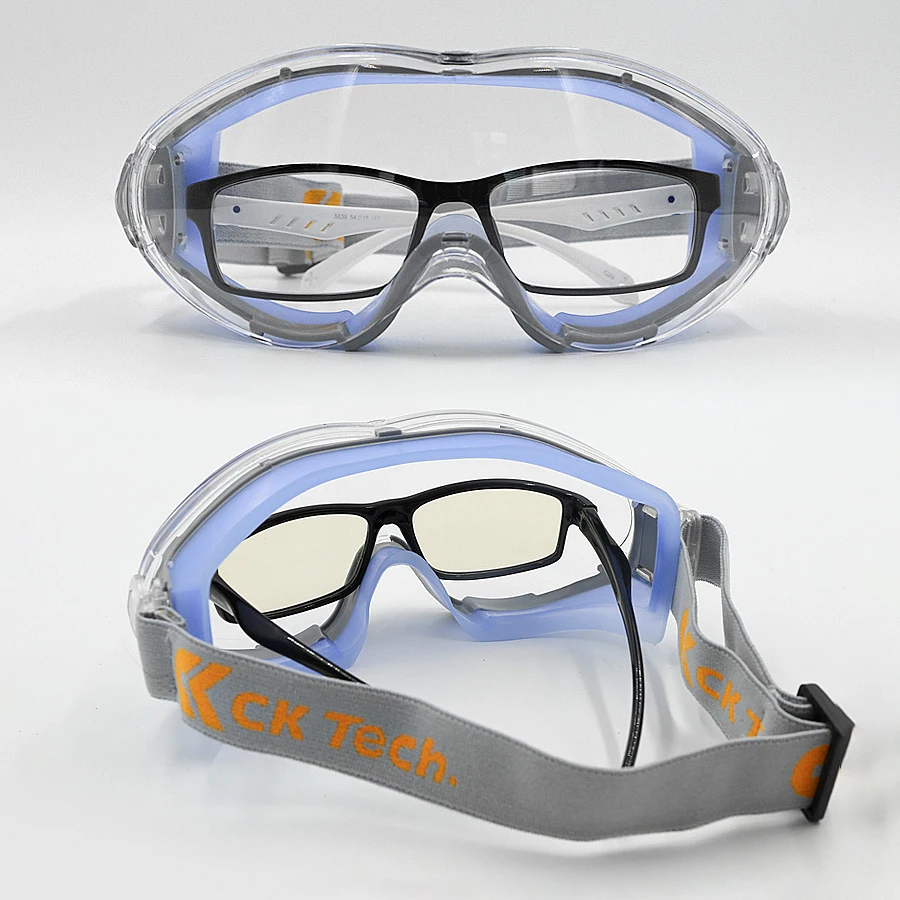 Transparent Men  Goggles Anti-splash Anti-fog Dust/Sand-proof Goggles Riding Anti-shock Eye Flat Windproof  Large frame Glasses