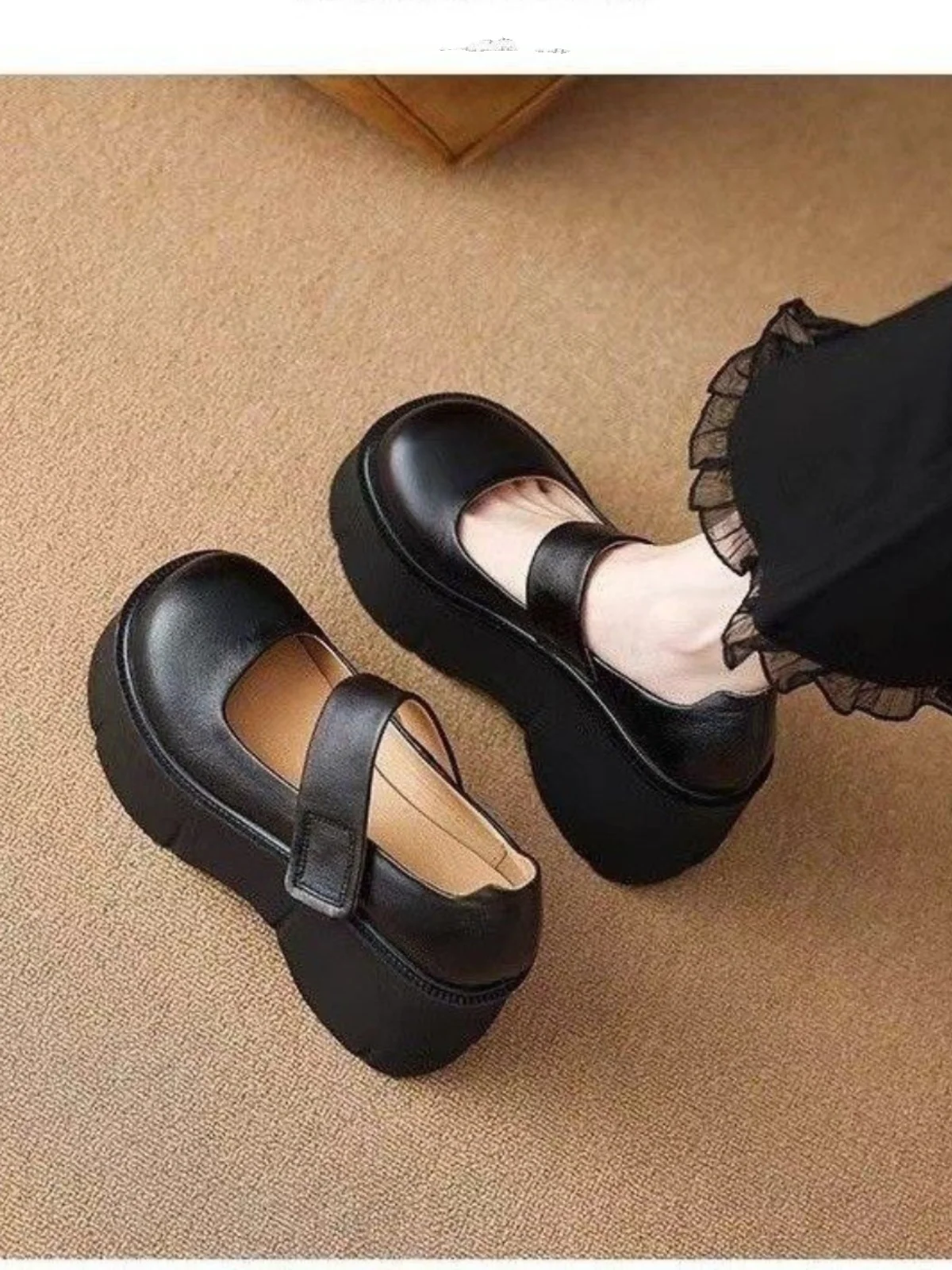 Summer Shoes Ladies Female Footwear Square Toe Clogs Platform Genuine Leather Sneakers 2024 Dress New Retro Creepers Moccasins E