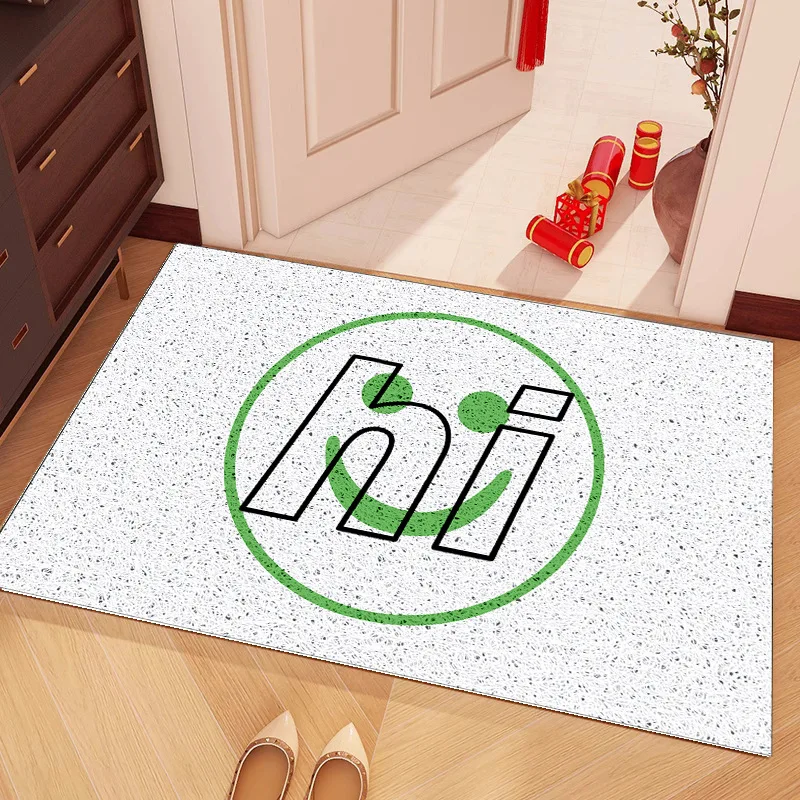 Tapis de porte d'entrée en PVC, antidérapant, avec anneau métallique, imperméable et sans décoloration, pour cuisine, coupe gratuite, pour salle de bain