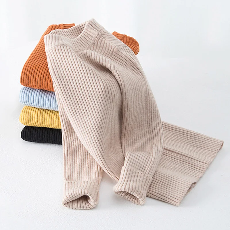 Children Baby Sweater Knitted Autum Winter New Baby Girl Clothes Round Neck Cotton Kids Toddler Girl Boy Pullover Knitwear 1-10Y