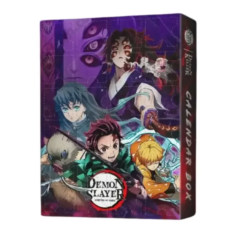 2D 아크릴 평면 비입체적 귀멸의 칼날 어드벤트 캘린더 크리스마스 카운트다운 캘린더 애니메이션 피규어 24일 박스 장난감 선물