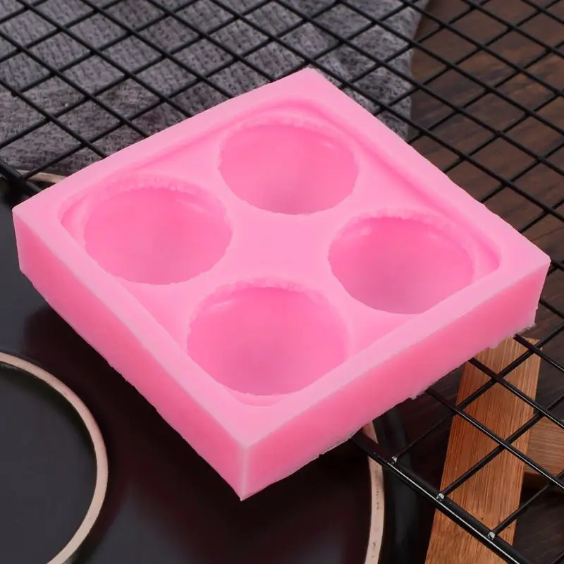 

4 Cavity Macarons Shaped Mold Soap Making Mould Girls DIY Fun Craft