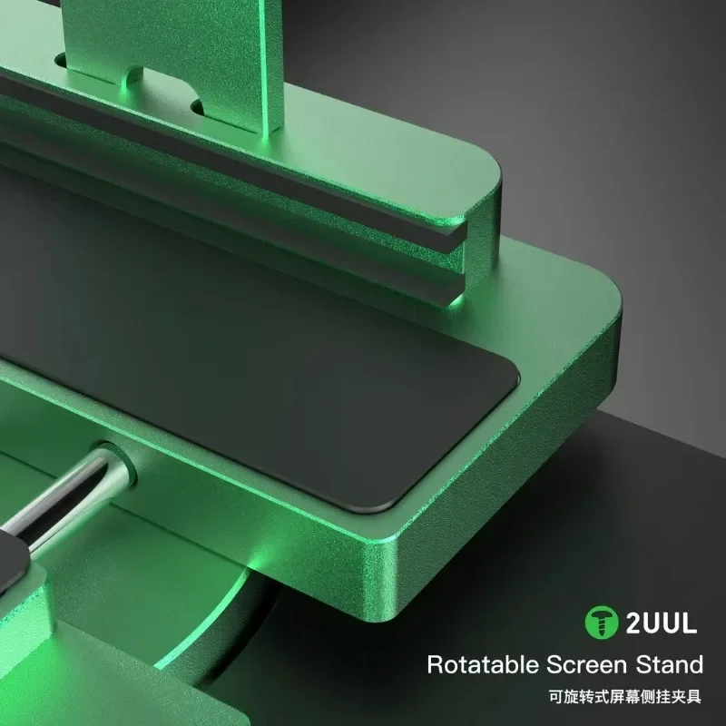 

2UUL BH06 Multi-function Rotatable Screen Stand Fixture with Side Clamp, for Touch Screen & Back Cover Opening Phone Repair