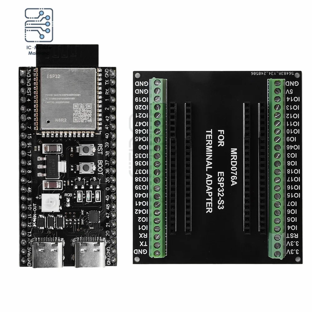 ESP32-S3 GPIO IoT Development Board Expansion Board 44Pin ESP32-1-N16R8 Dual Core ESP32-S3-DevKitC-1 Module for N8R2/N16R8