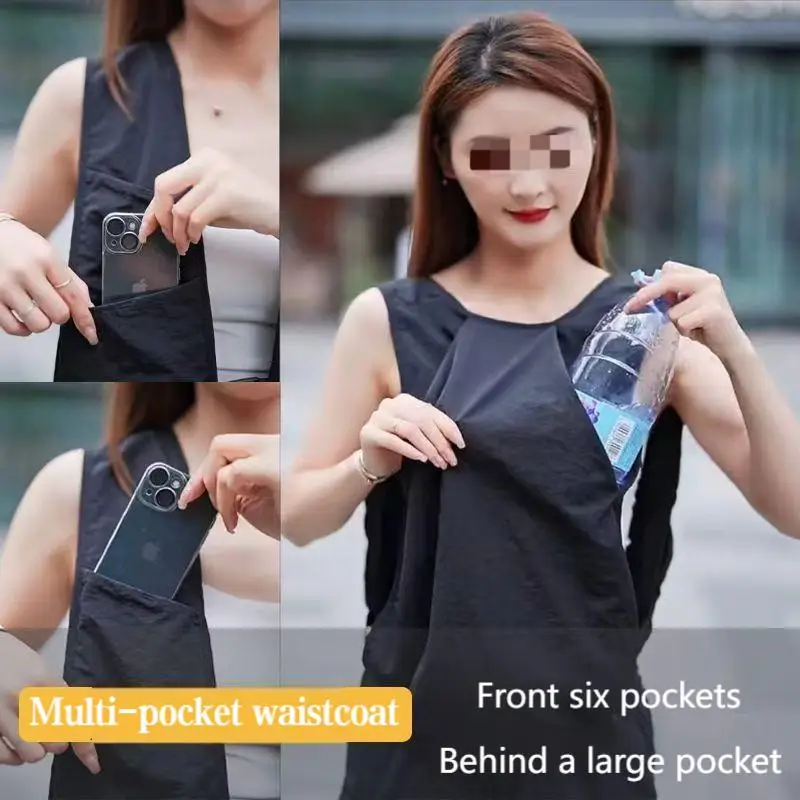 جيب سترة خفيف للغاية للرجال والنساء، حقيبة ملابس على طراز الشارع لصيد الأسماك والمشي لمسافات طويلة والتصوير الفوتوغرافي للسفر في الهواء الطلق #5