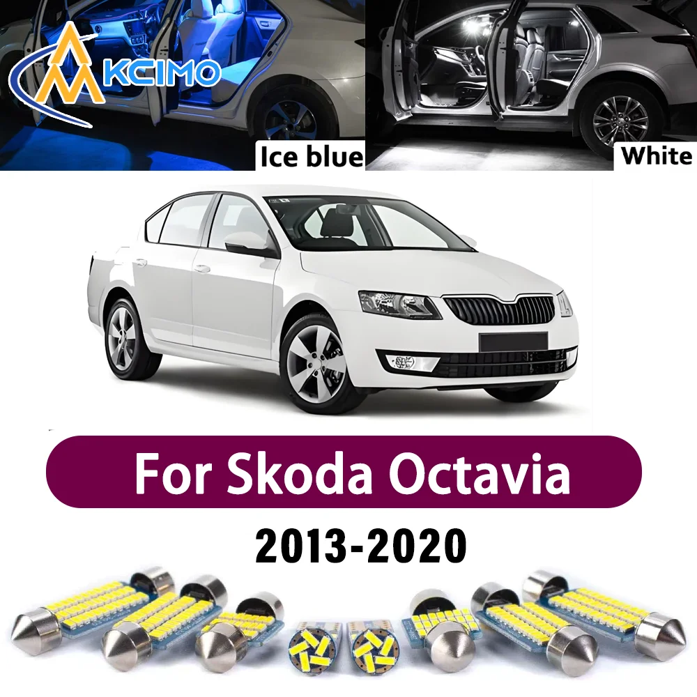 

LED Canbus Interior Reading Dome Vanity Mirror Light Kit For Skoda Octavia MK3 5E A7 2013-2020 Premium Easy Install Bright Light