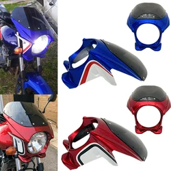 Motorcycle ABS injection molded headlight fairing suitable for Honda Yamaha Kawasaki CB400 XJR400 streetcar 7-inch round lights