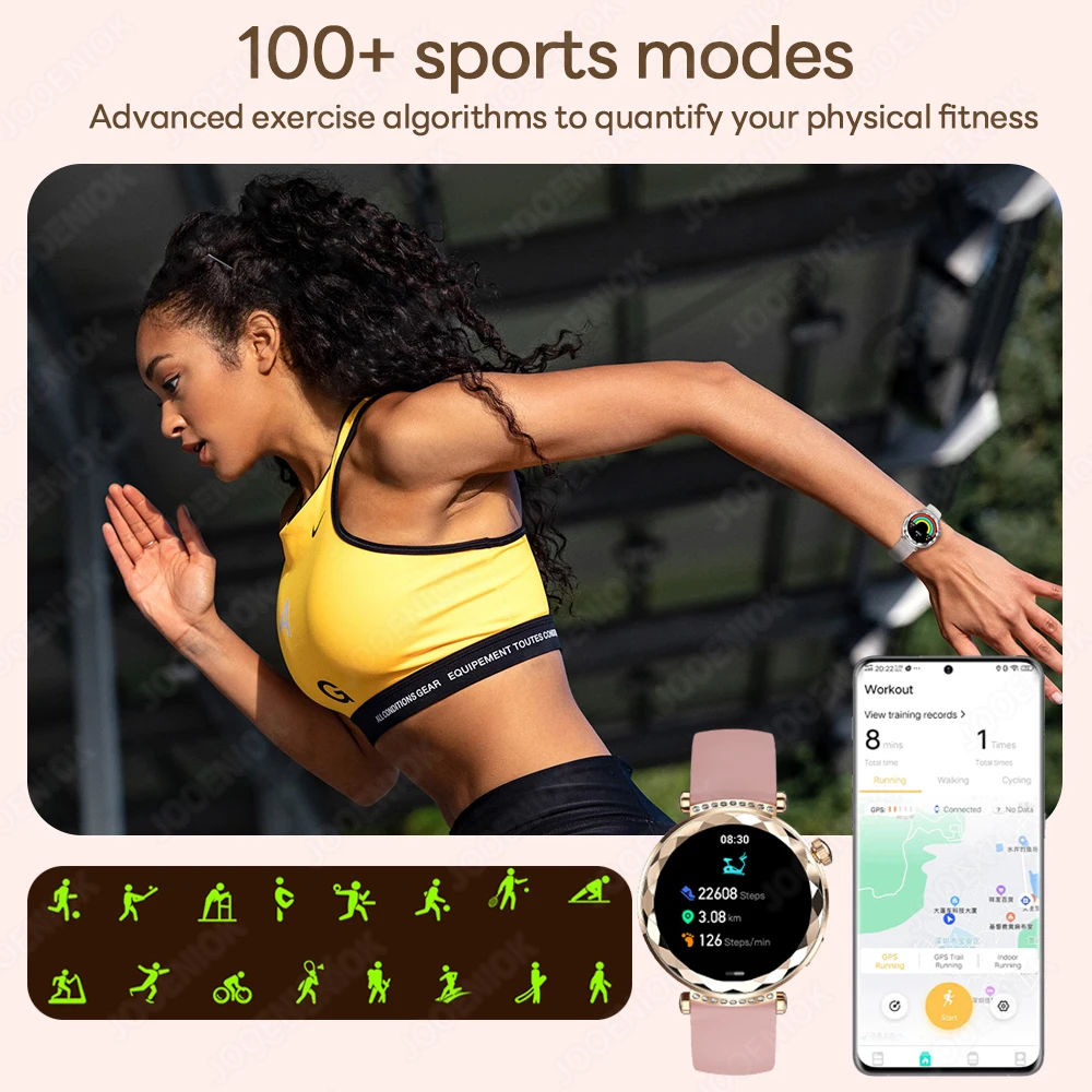 스마트 워치 여성 선물 AMOLED HD 스크린 심박수 스포츠 피트니스 방수 커스텀 다이얼 BT 통화 스마트워치, 샤오미 2025 신제품
