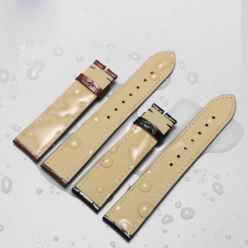 Genuine Leather Watch Strap For Omega Watch Speed Seamaster Band Strap Deployant Clasp  Men Watchband 18mm 20mm 21mm 22mm