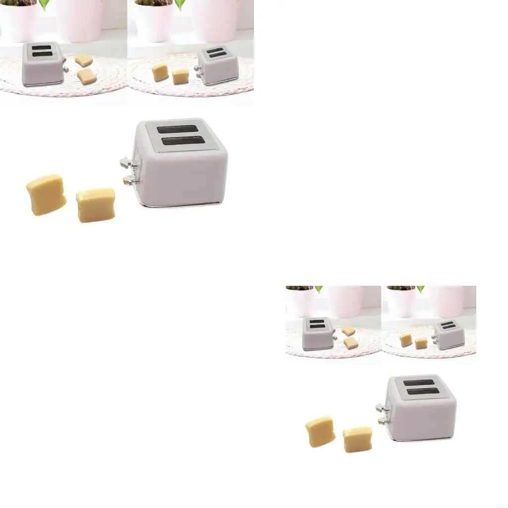 

581F Интерактивный миниатюрный кухонный тостер модель реалистично 1/12 Домашнего Дома аксессуары
