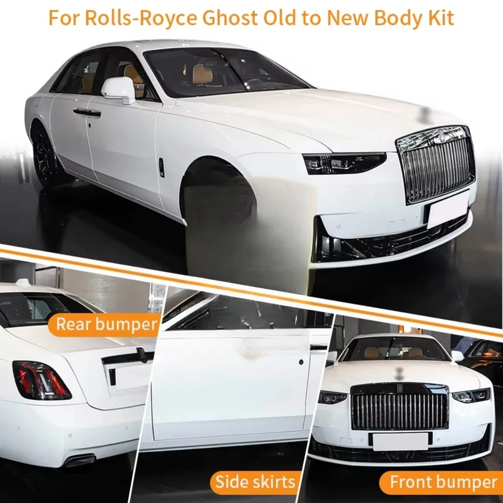 2010-2014 PP+Iron Material Body Kit for Ghots Old to New 5th Generation Front Rear Bumper Engine Hood Fender Bodykit