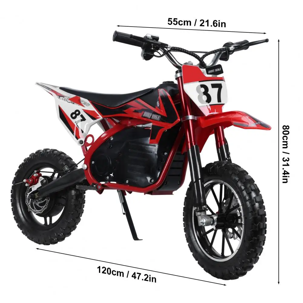 Kids Electric Motocross Bike Off Road Mini Motorcycle Electric Pocket Motorbike with 36V 500W Motor 10 Inches Wheels
