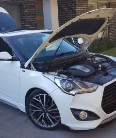 Modify Cylinders For Hyundai Veloster FS 2011 2012 2013 2014 2015 2016 2017 2018 Hood Bonnet Struts Lift Support Damper Pistons