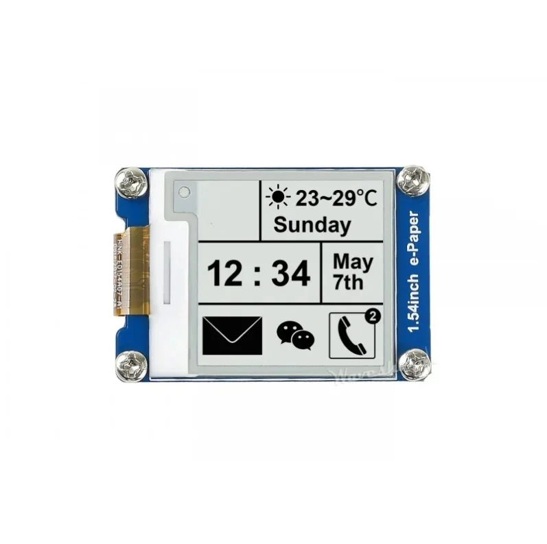 1.54inch E-Ink display black/white e-paper 200x200 resolution SPI interface, for Raspberry Pi/ESP32/Arduino