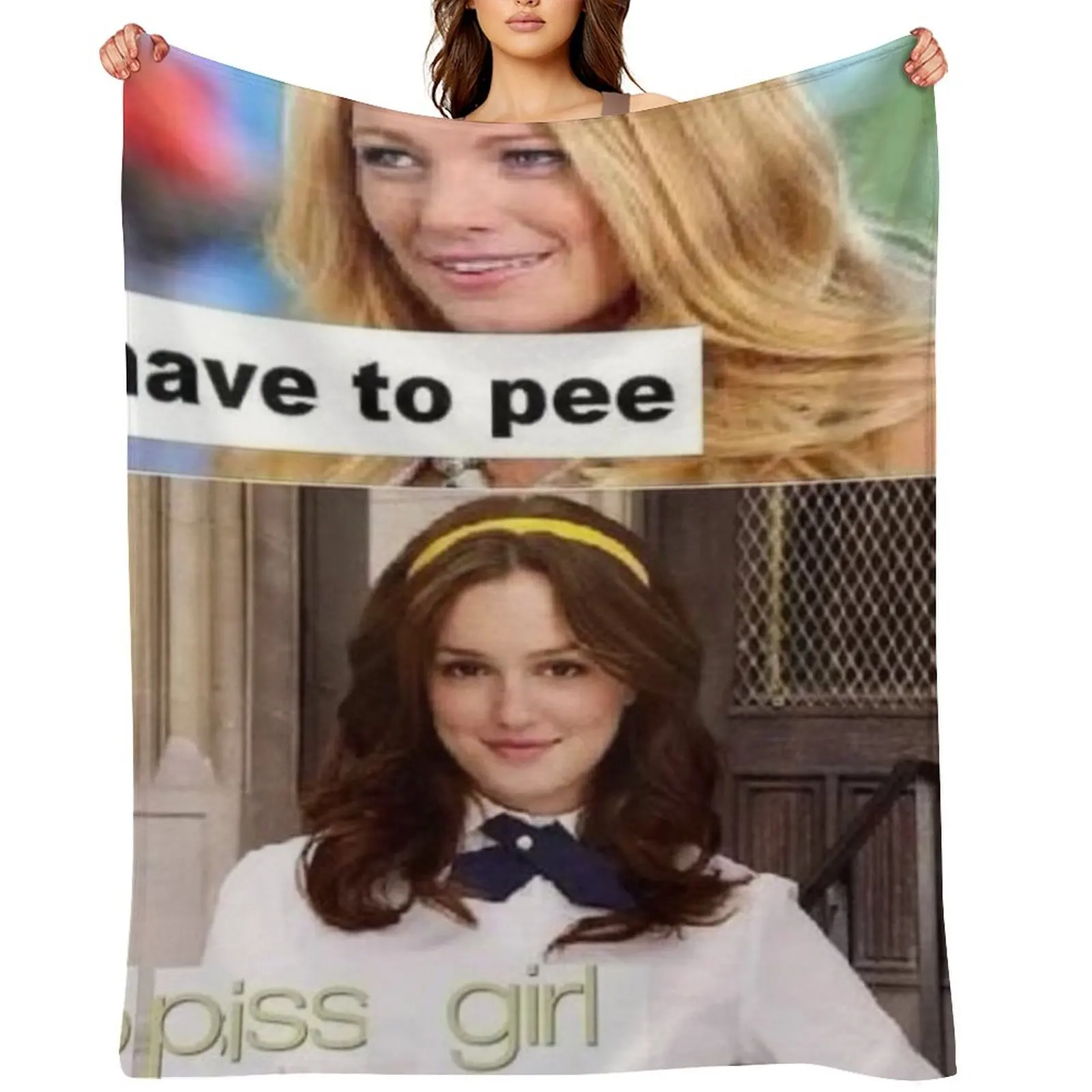 

i have to pee go piss girl Throw Blanket Soft Thin Personalized Gift Kid'S Blankets