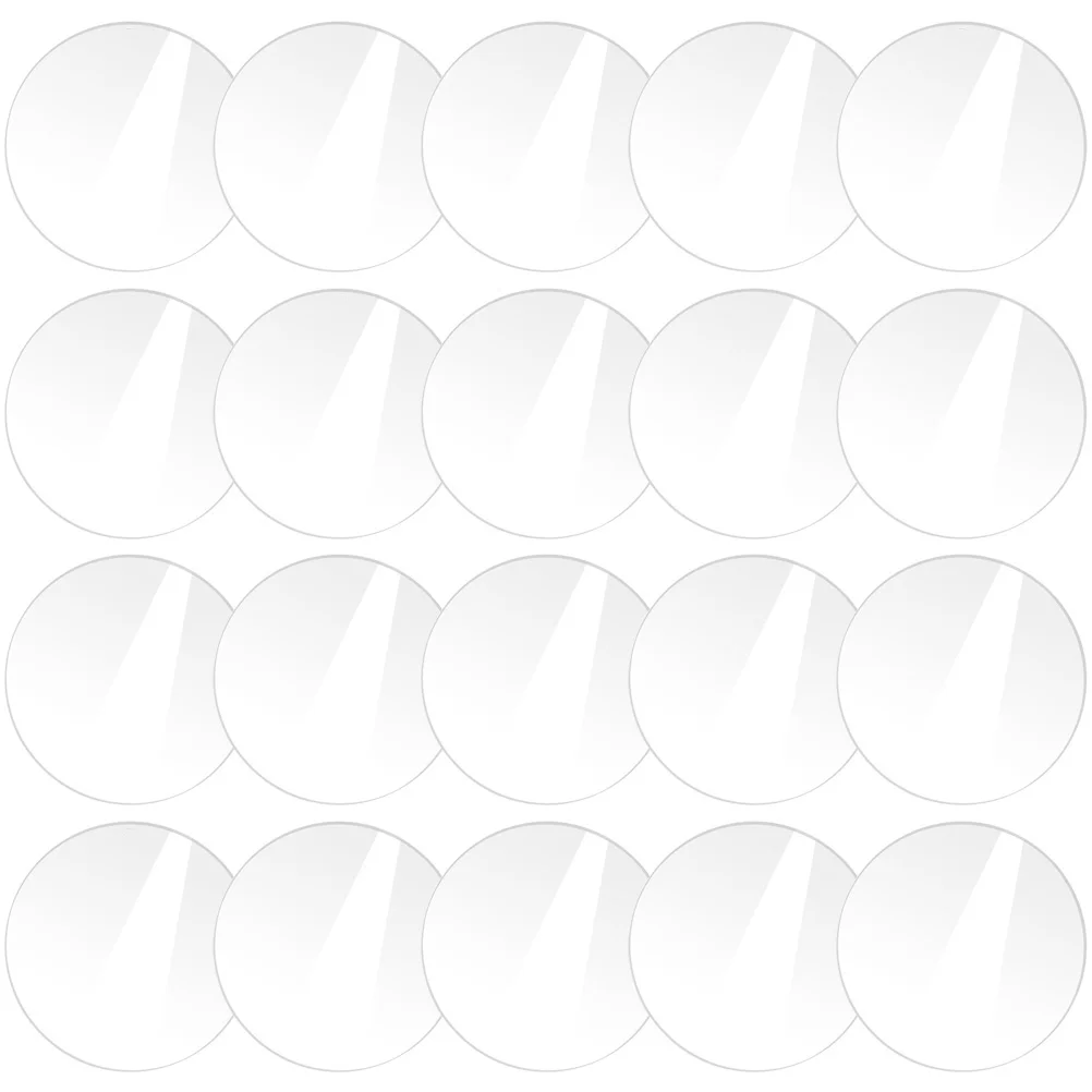 

20 Pcs Acrylic Round Sheet Circle Blanks Multi-function Plate DIY Boards for Rounds Clear Disc