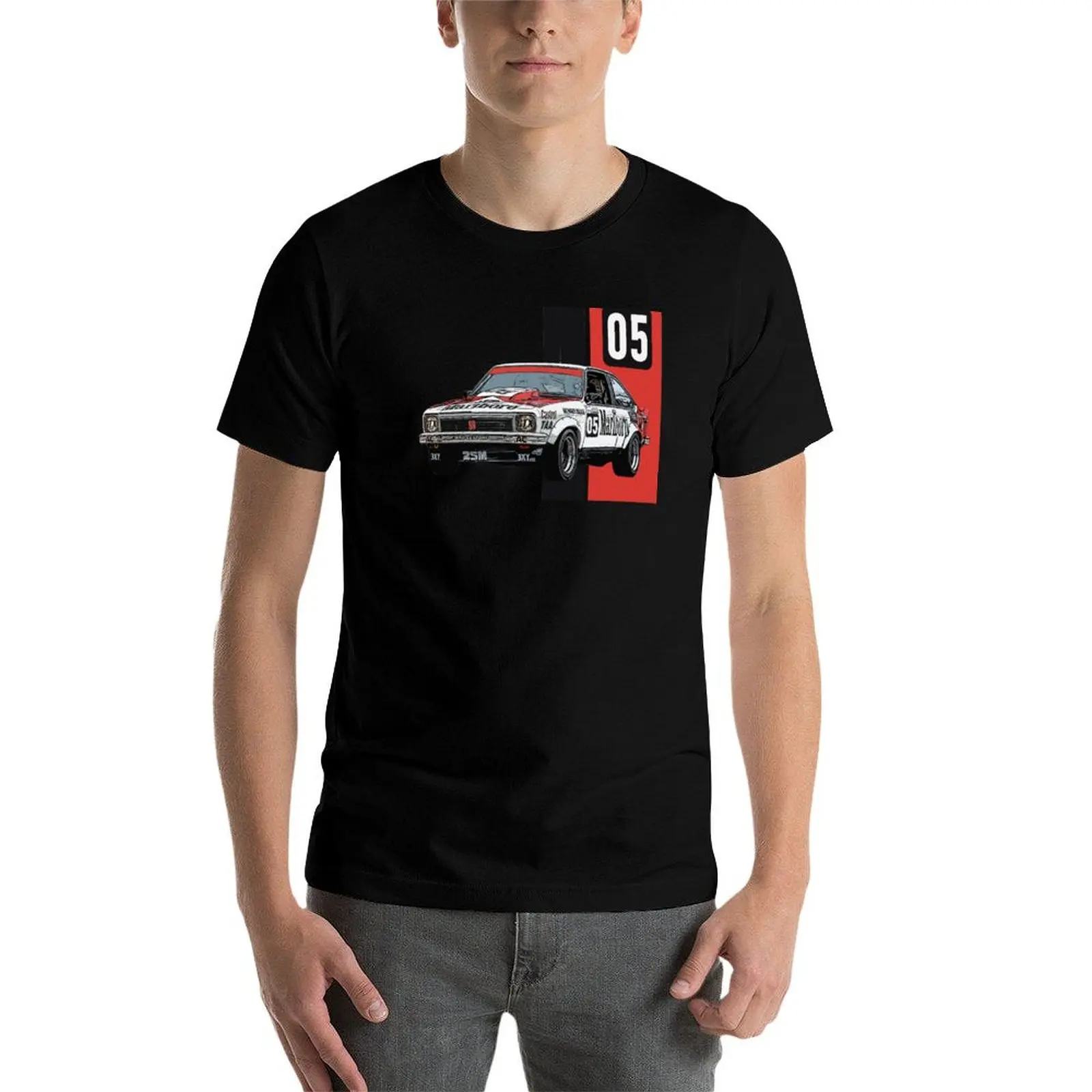 

Holden Brock Torana Black and Red Stripe T-Shirt cotton t shirts man 100% t shirts designer cotton t shirt man T-Shirt