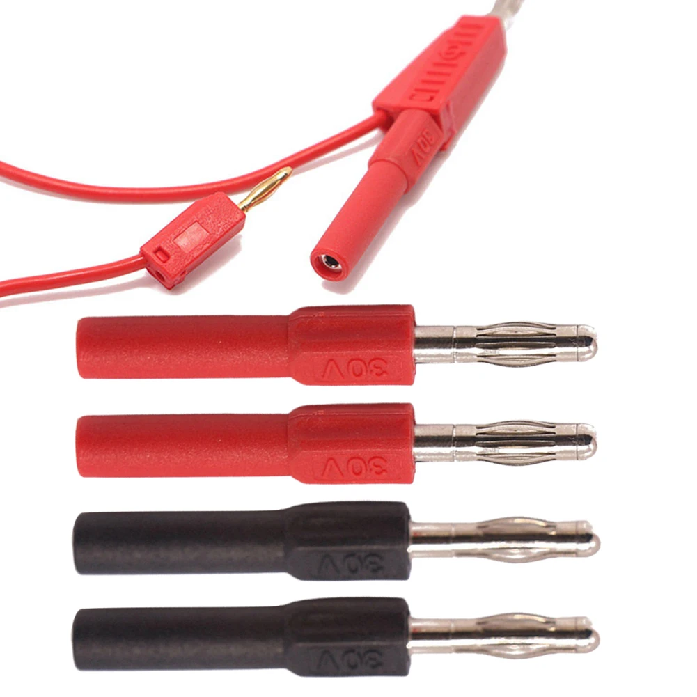 Adaptador de sonda de prueba, convertidor de sonda de prueba, 4mm macho a 2mm hembra, conector tipo Banana, adaptador convertidor, cuerpo de cobre