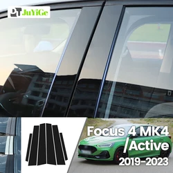 For Ford Focus 4 MK4 Active 2019-2023 2020 2021 2022 Bright Black Carbon Fibre Window Door B C Sticker