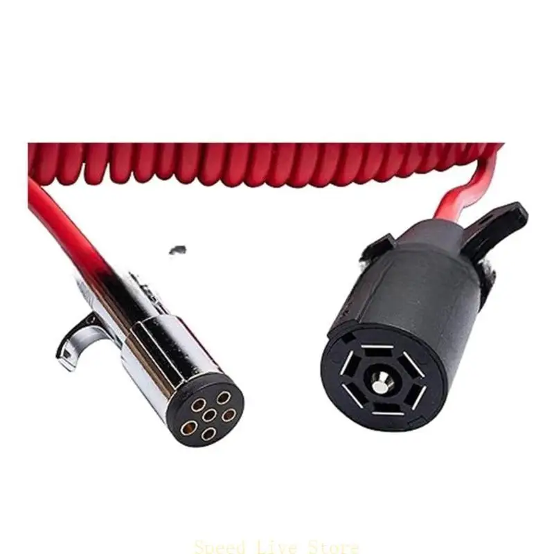 

547C Power Cord Tractor Towed Vehicle 6 To 7 Way Wiring Harness Connector Universal
