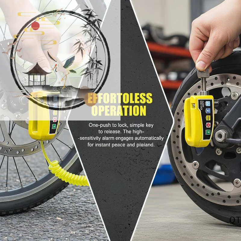 Easy to Use Alarm Disc Brake Lock for Motorcycle Bike Scooter Anti Theft Protection