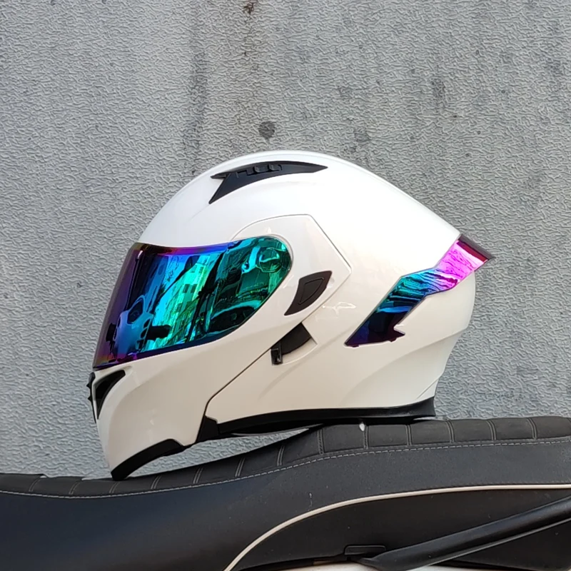 ORZ-991 Modular Filp up Motorcycle Helmet Full Face Racing Helmet Dual Visors DOT Approved motosiklet kaskı