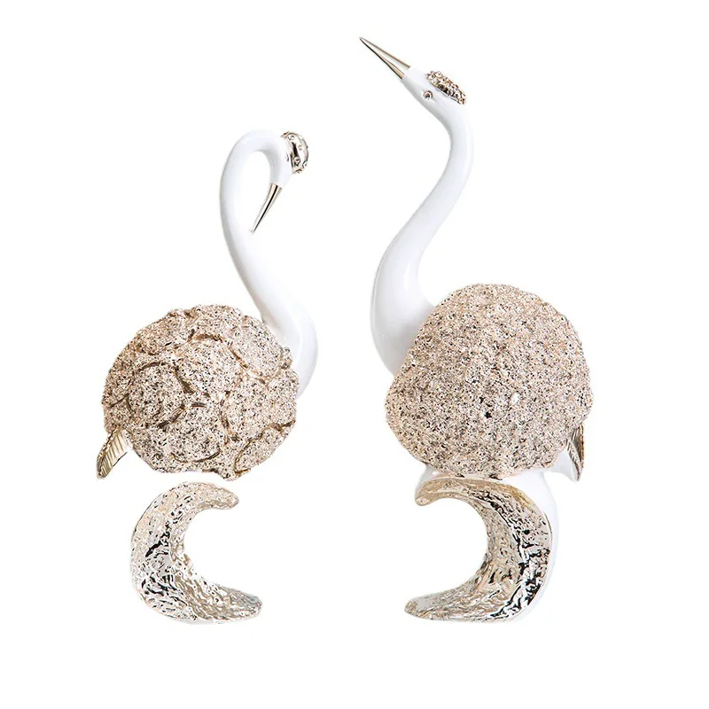 

Creative crane ornament a pair of modern minimalist style living room TV cabinet study bedroom decoration
