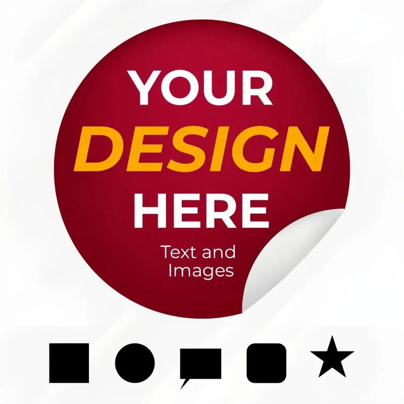 

500pcs Custom Stickers Logo Personalized Wedding Labels Thank You Stickers Cups Sticker Waterproof Transparent PVC Sealing Label