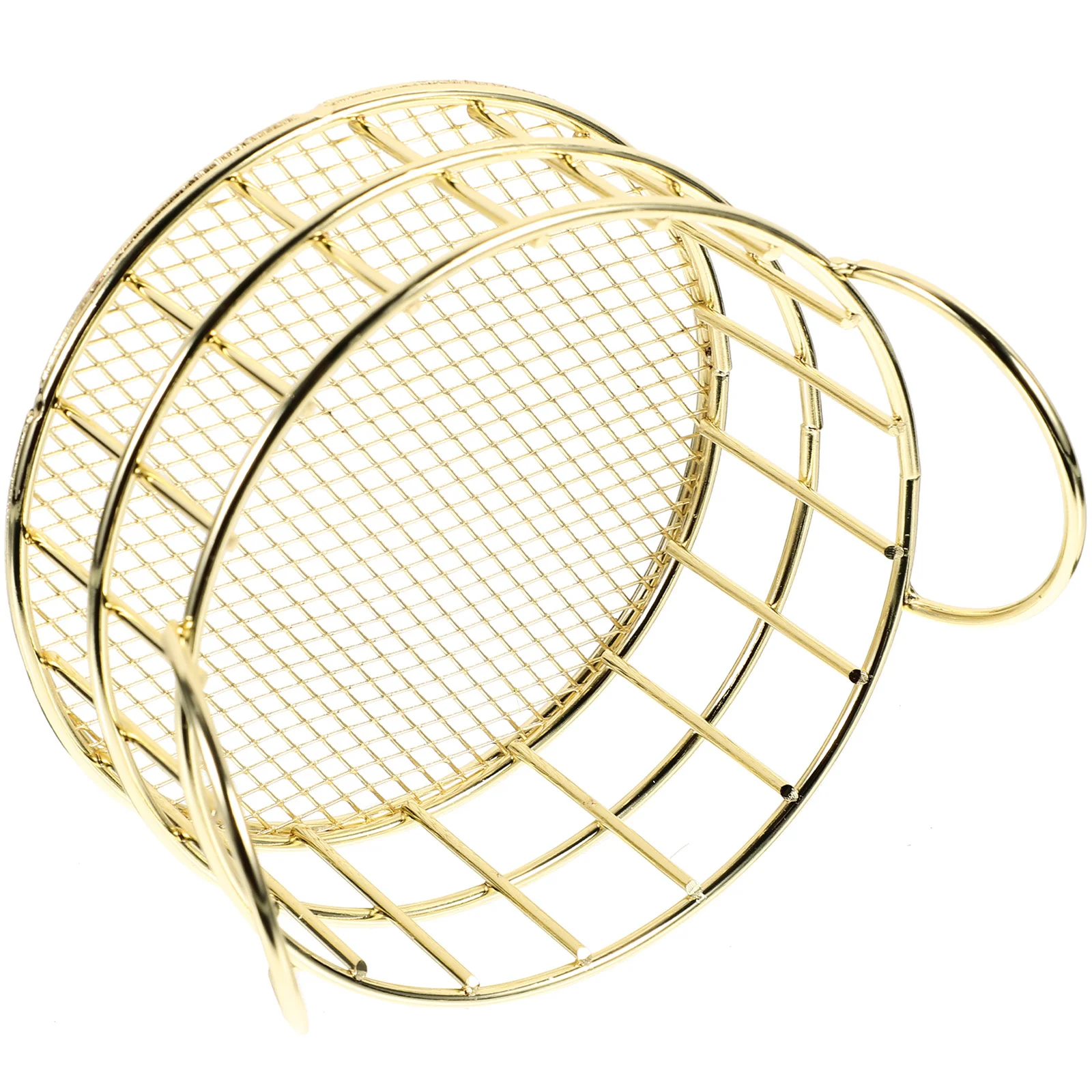 

Cat Ear Storage Basket Iron Mesh Design Fruit Snack Makeup Organizer Household Decor Mini Baskets Desktop Container Wire