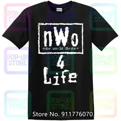 NWO (New World Order 4 Life) Men's Large Black T-Shirt (bin F)