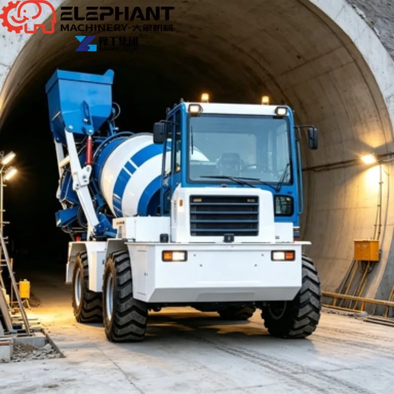 Brand New Diesel Powered Self-Loading Concrete Mixer Truck, Front Cab Design Mobile Construction Machinery Made In China