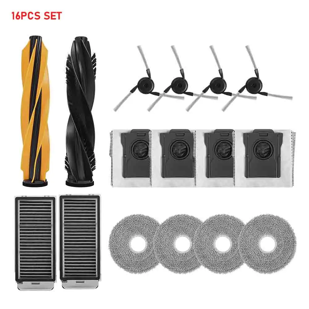 Dweildoeken Stofzakken voor Dreame X50 Pro/X50 Ultra/X50 Master/L40S Pro Ultra/L50 Pro Ultra/MOVA V50 Ultra Hoofd- en zijborstelfilters