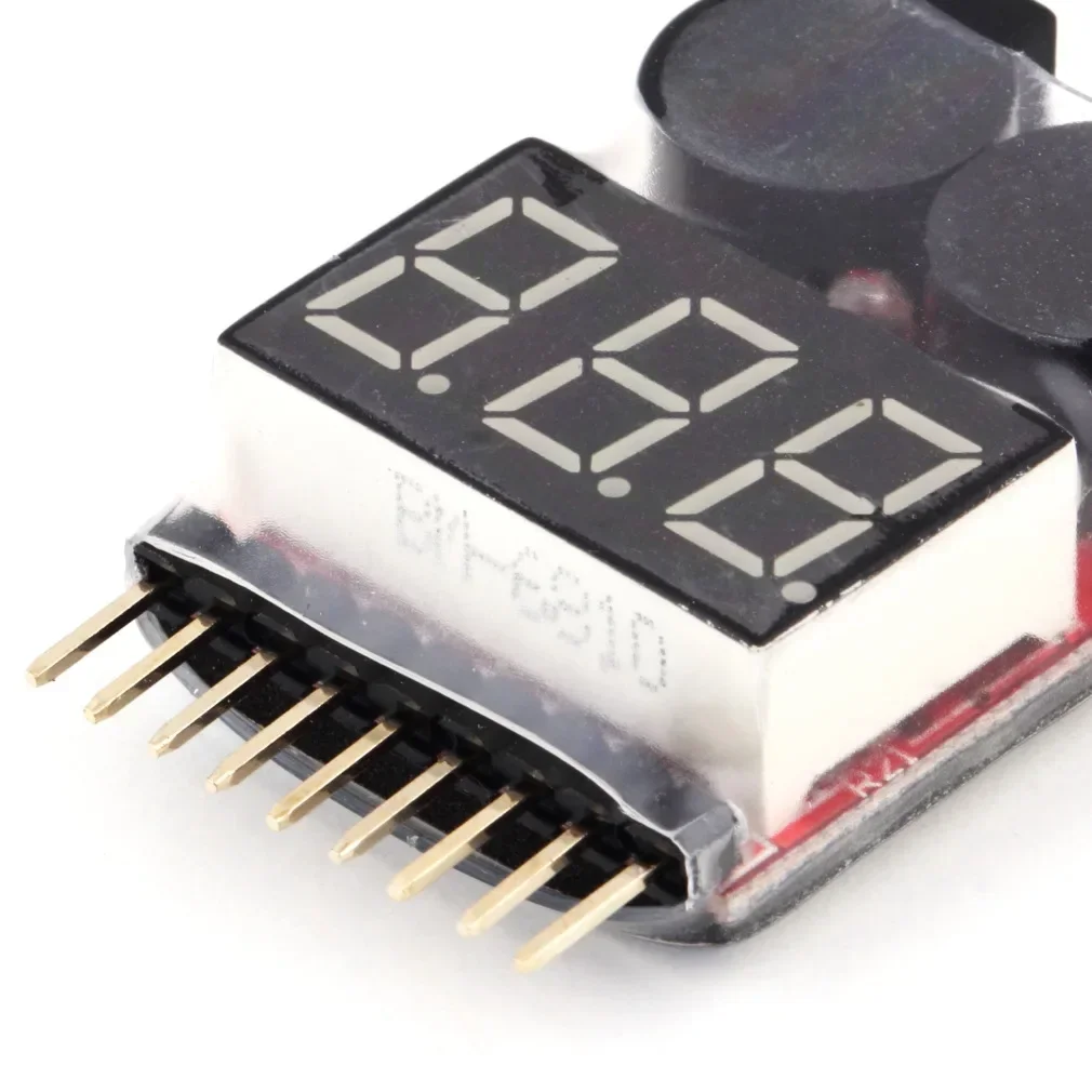 1-8S lithium/lithium ion/iron battery voltage tester low voltage buzzer alarm checker for car and aircraft toys image 2