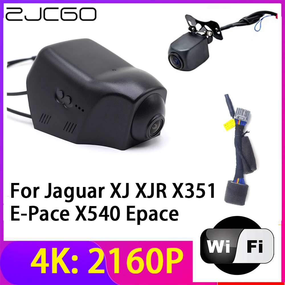 ZJCGO 4K 2160P Dash Cam Car DVR Camera 2 Lens Recorder Wifi Night Vision for Jaguar XJ XJR X351 E-Pace X540 Epace