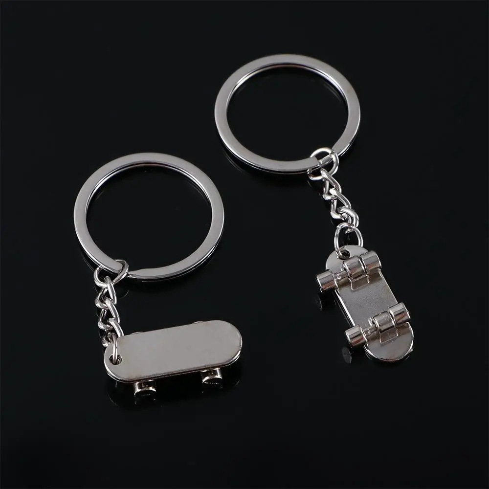 Durable 2Pcs/Set Bag Pendant Souvenir Keyring Holder Metal Pendant Keys Holder Scooter Keychain Skateboard KeyRing Jewelry Gift