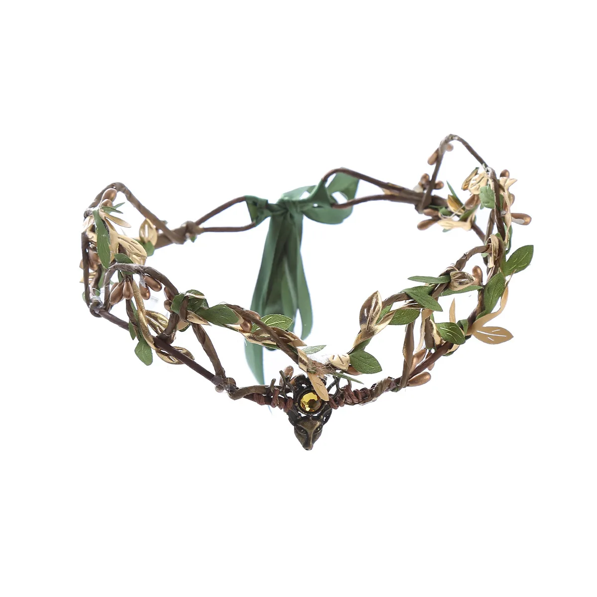 Witch Maigc Woodland Deer Hair Tiara Forest Hairband Pagan Hair Jewelry