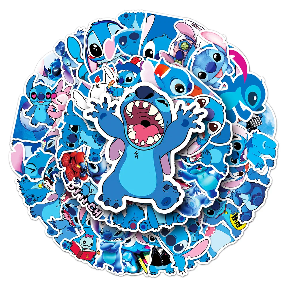 10/30/50PCS Cute Cartoon Stitch Stickers Funny Anime Graffiti Decal Classic Toy Sticker for Kids DIY Laptop Skateboard Suitcase