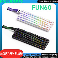 Monsgeek FUN60 Mechanical Keyboard Esports Magnetic Axis Wireless Tri Mode 8k Low Latency 0.01RT Customized Gaming Keyboard