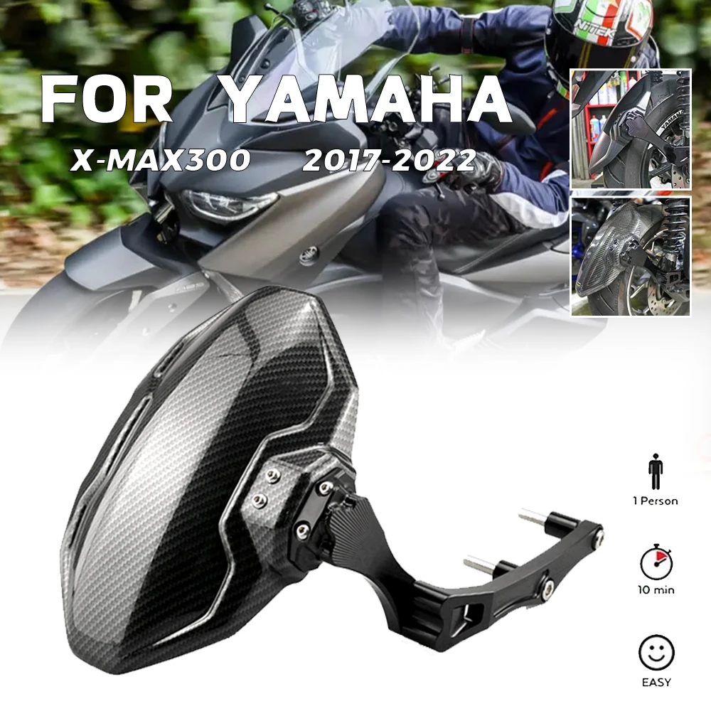 

Motorcycle Rear Carbon Fender Mudguard Splash Guard with License Plate LED Light For Yamaha XMAX300 XMAX 300 17-21 Accessories