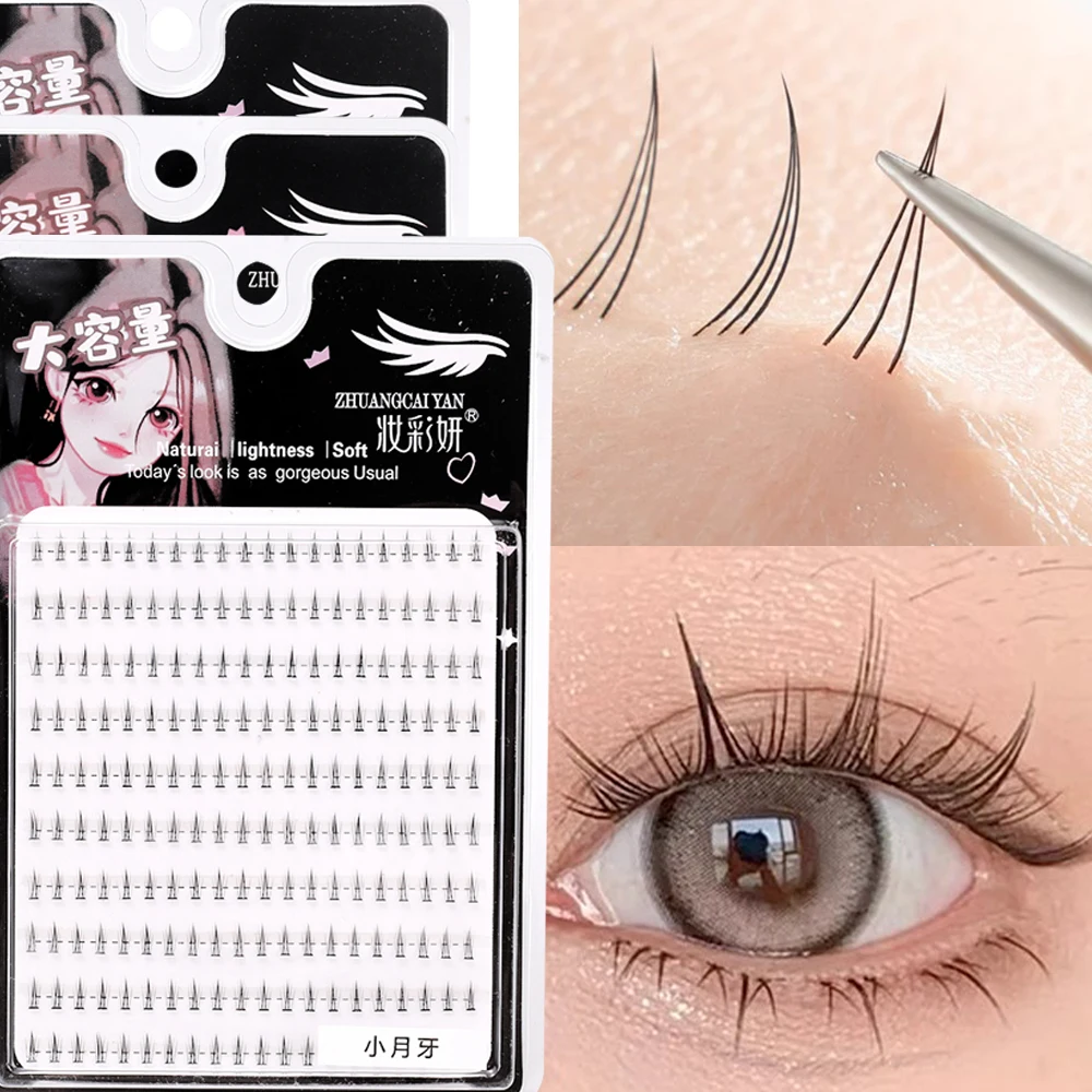 10 Rows Lower False Eyelashes Mixed Natural Single Cluster Lashes Cartoon Extension Comfortable To Wear Personal Fake EyeLash