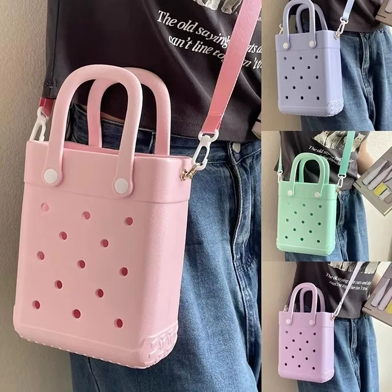 Strandtasche Picknick-Aufbewahrungskorb Sommer Damen Reisehandtaschen Mode Einkaufstasche Gummi EVA Wasserdichte Strandtasche Geldbörse – Detail 4