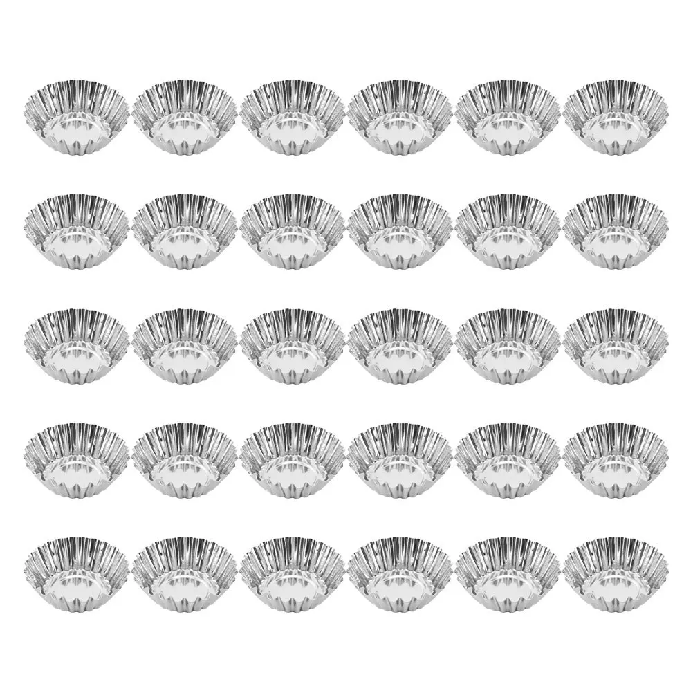 

30Pcs Mini Cupcake Molds Reusable Stainless Steel Baking Cups for Small Tart Mold Mini Muffins Pastry Baking Supplies