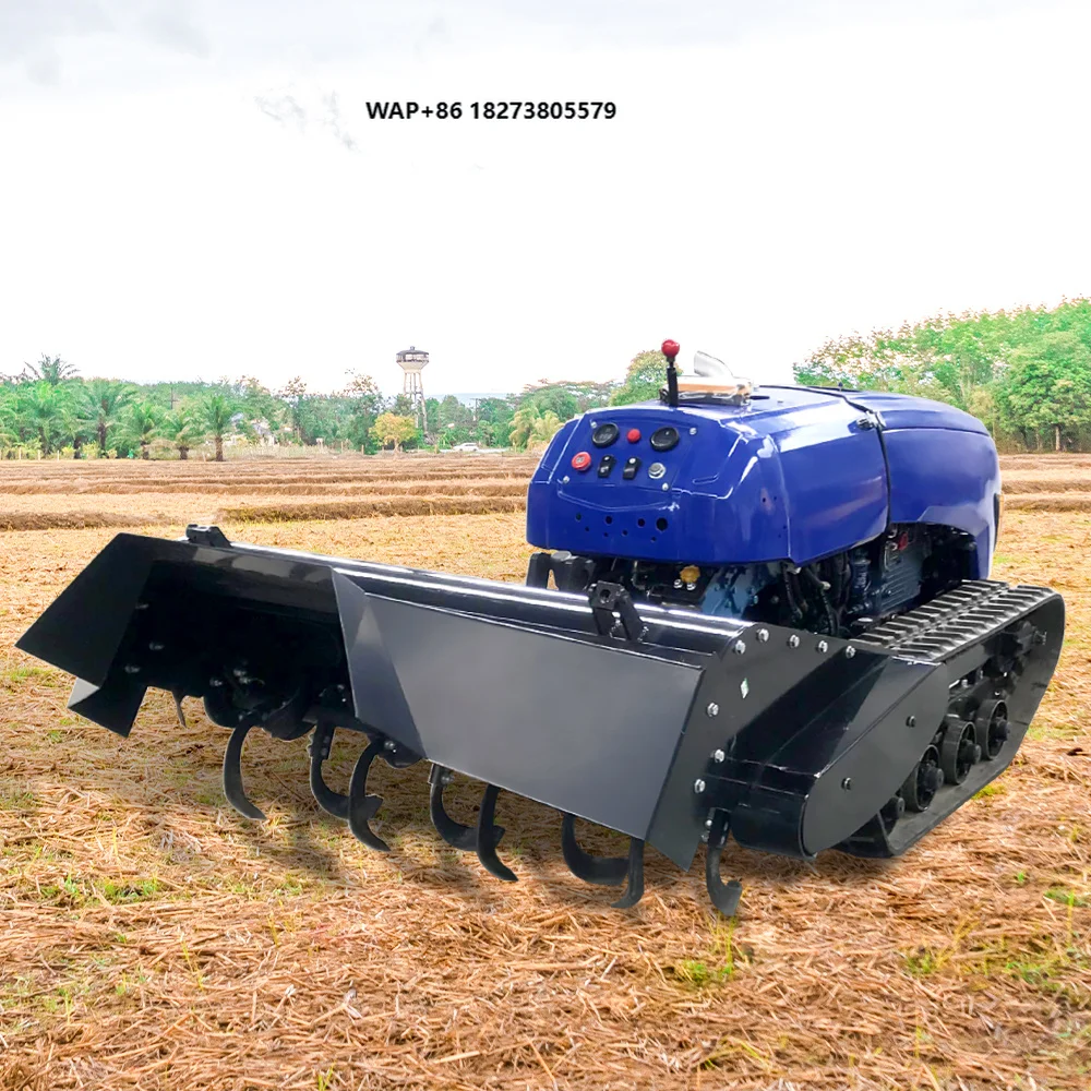 Multi-functional Spring Cultivator Remote Control Rotary Tiller Crawler Air Cooling Farm Plow Machine