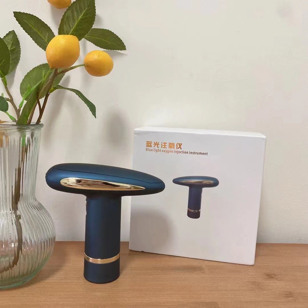 푸른 빛 산소 인젝터 고압 휴대용 스프레이 물 보충 장치 편리한 충전식 요정 스프레이 건